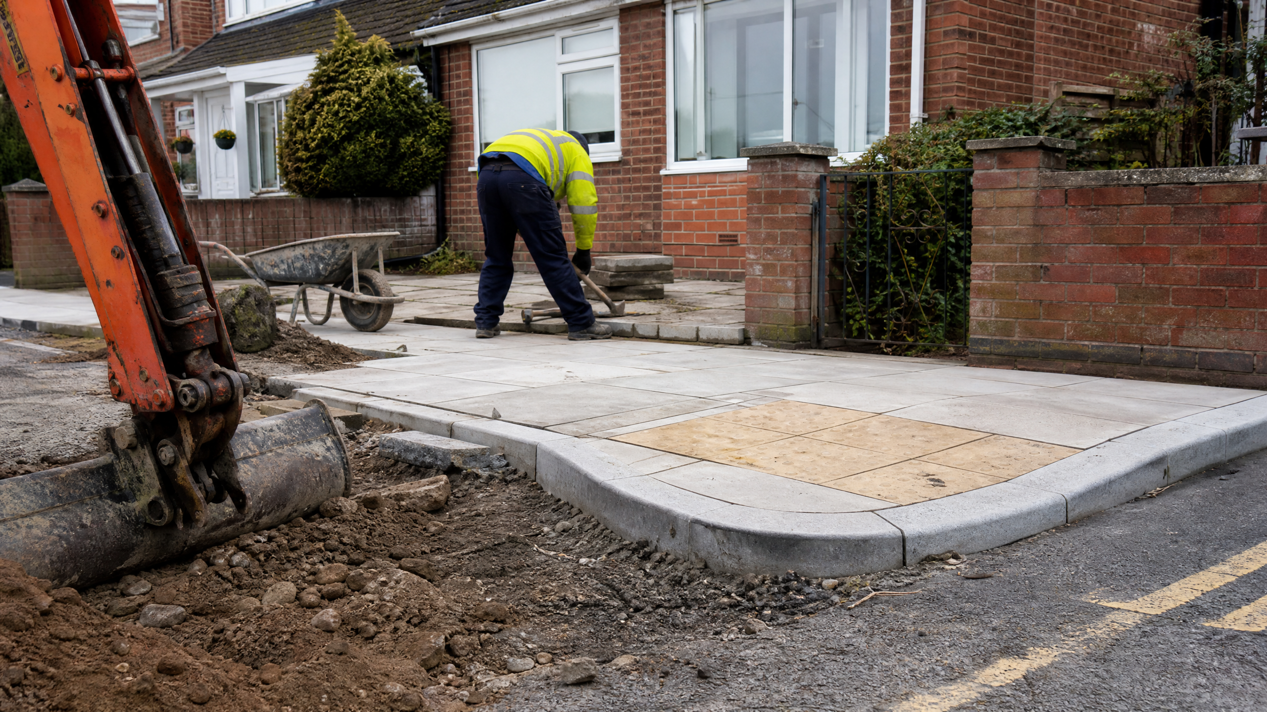 Groundwork & Dropped Kerbs services for residential properties in Kettering — professional installation