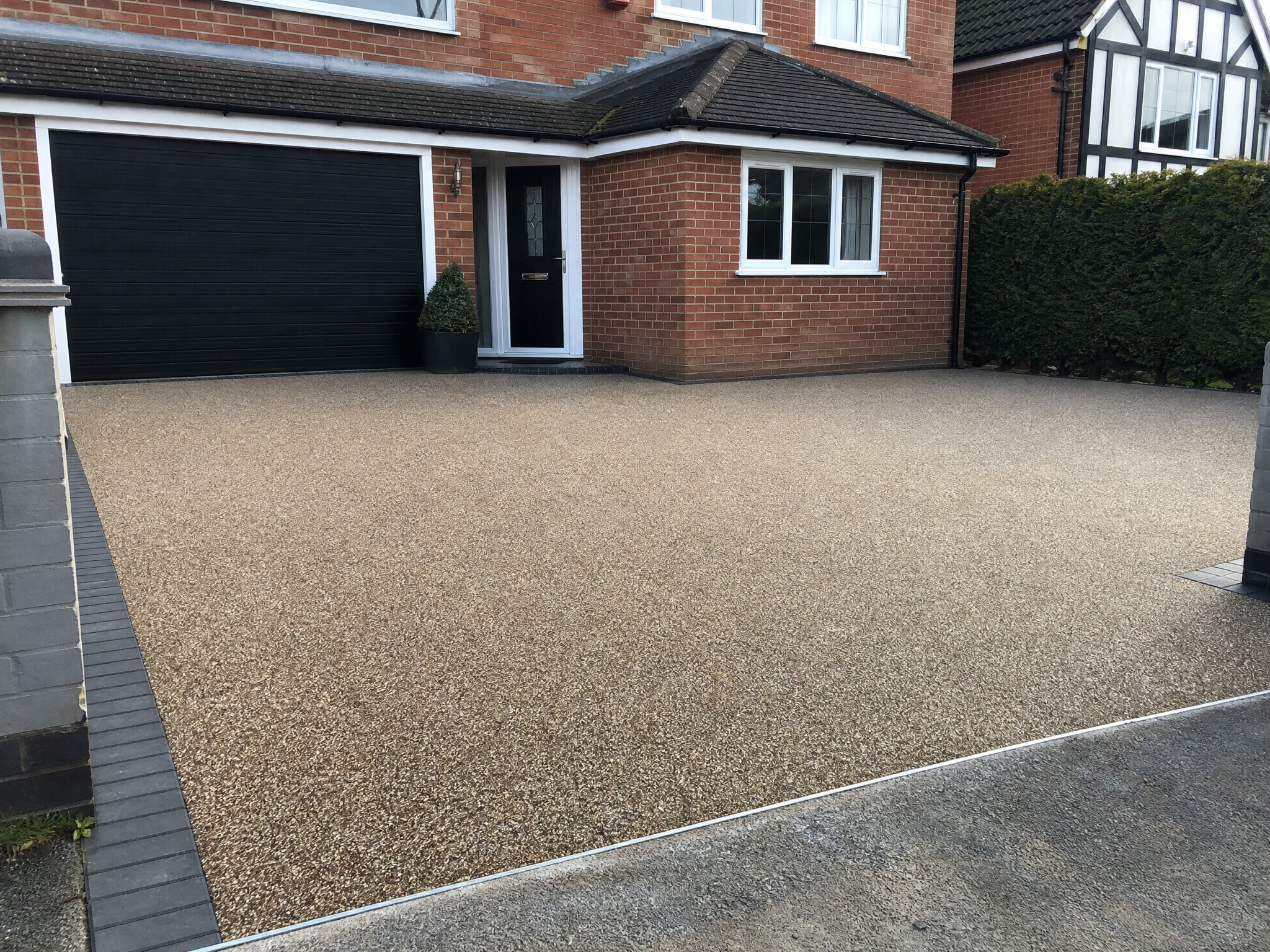 Completed commercial resin surfacing showing professional quality workmanship in a British home